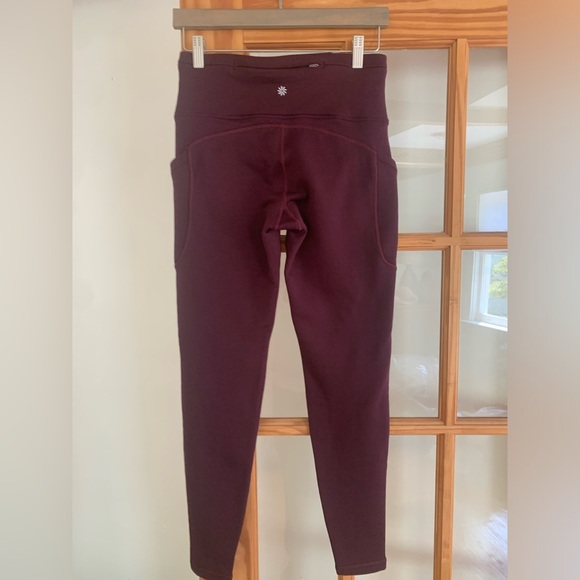 Athleta Altitude Pant Polartec Stretch  Spiced Cabernet Pocket Sz  small - Picture 5 of 8
